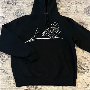 Marushka Black Owl Graphic Hoodie